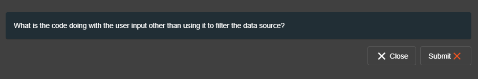 Second hint displayed for DOM XSS challenge